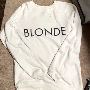 blonde sweater